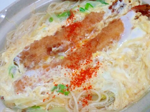 エビフライ入り　熱々かきたま煮麺